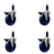 Service Caster 5'' Solid Poly Swivel 1-1/8'' Expanding Stem Caster Set with Brake, 4PK SCC-EX20S514-SPUS-PLB-118-4 - alternate 1